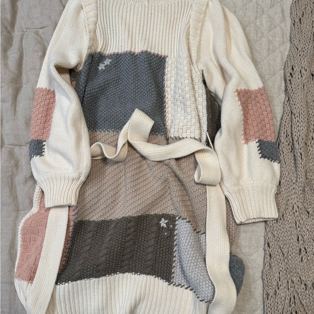 LoveschackFancy Franco Cardigan in morning dew, Multicolor Patchwork Cardigan - Picture 12 of 14